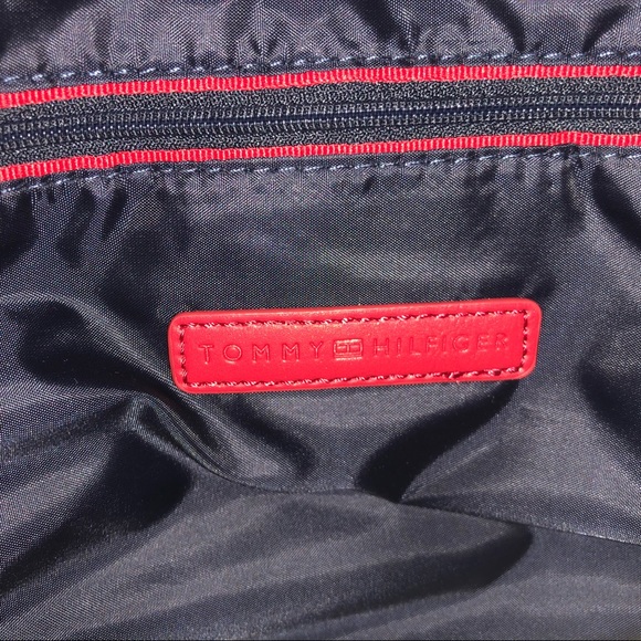 TOMMY HILFIGER WOMEN'S TOTE - NAVY BLUE LOGO w/RWB STRIPES New FREE SHIP - Picture 9 of 9